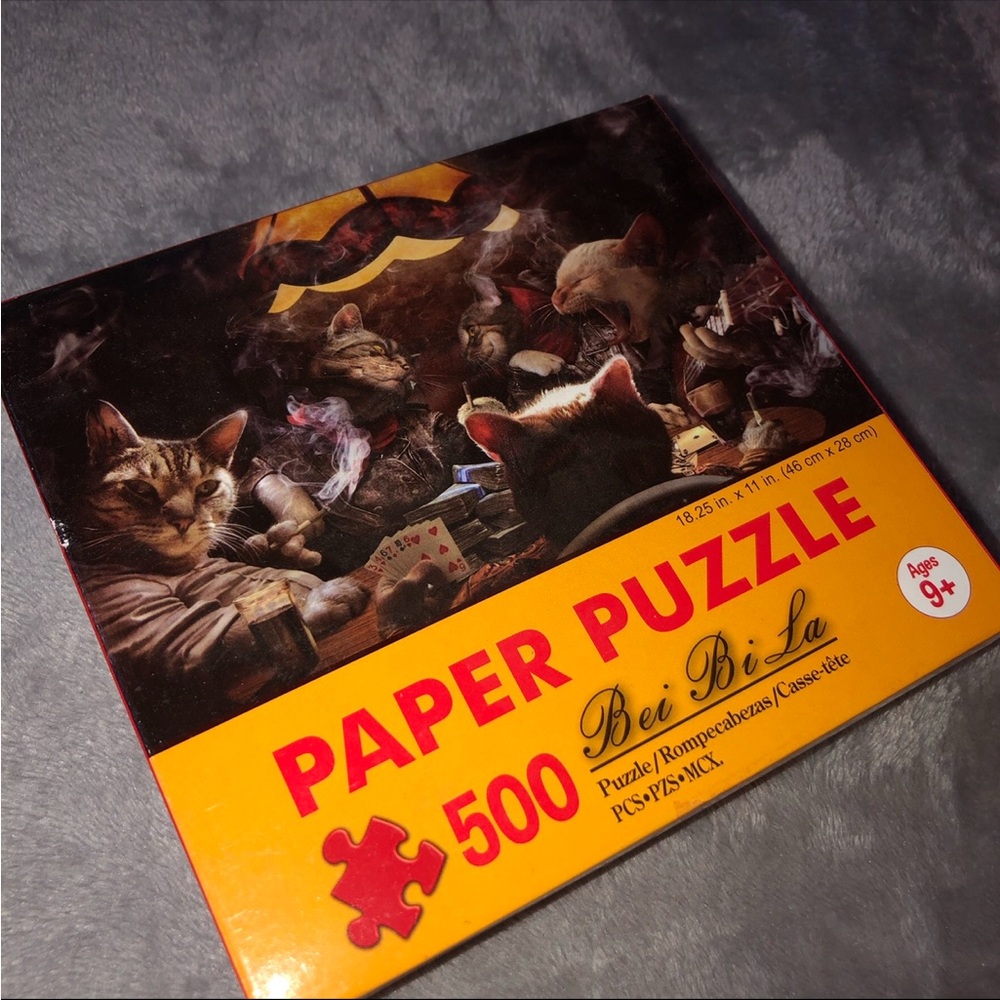 Bei Bi La 500 Piece Paper Puzzle/ Poker, Casino Cat
